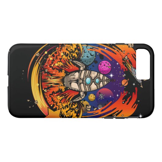 Explosion eines Raumschiffs Case-Mate iPhone Hülle (Rückseite (Horizontal))