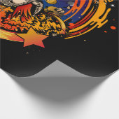 Explosion eines Raumschiffs Geschenkpapier (Ecke)