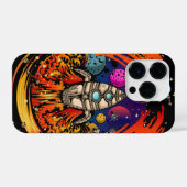 Explosion eines Raumschiffs iPhone Hülle (Rückseite (Horizontal))