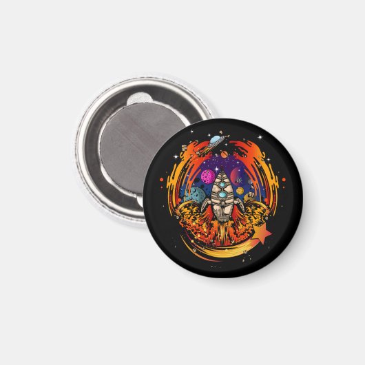 Explosion eines Raumschiffs Magnet (Vorderseite/Rückseite)