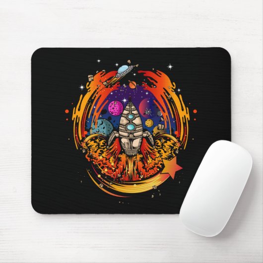 Explosion eines Raumschiffs Mousepad (Mit Mouse)