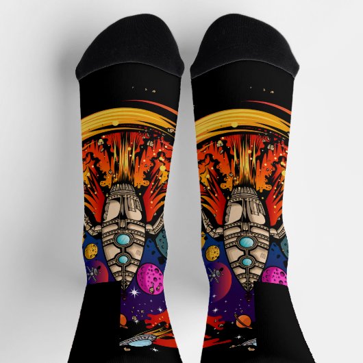 Explosion eines Raumschiffs Socken (Oben)