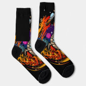 Explosion eines Raumschiffs Socken (Rechts)