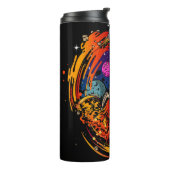 Explosion eines Raumschiffs Thermosbecher (Nach links gedreht)