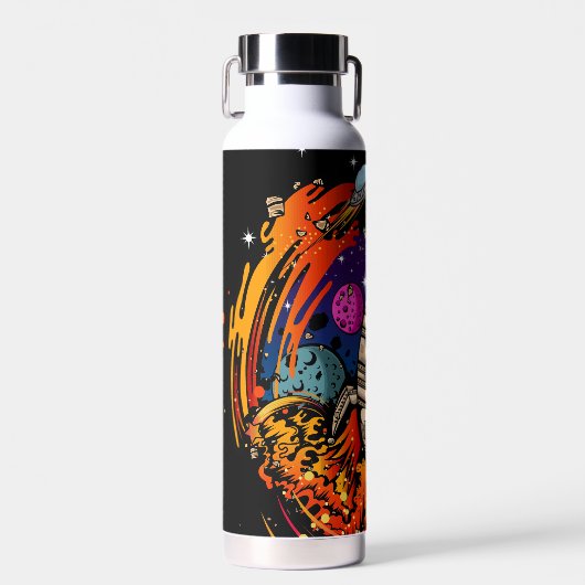 Explosion eines Raumschiffs Trinkflasche (Vorne)