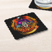 Explosion eines Raumschiffs Untersetzer (angewinkelt)