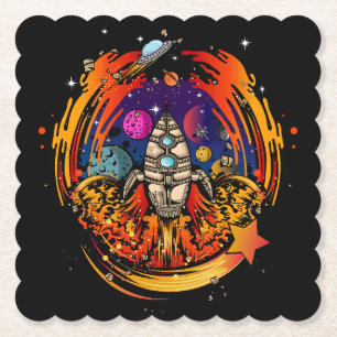 Explosion eines Raumschiffs Untersetzer