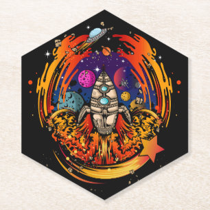 Explosion eines Raumschiffs Untersetzer