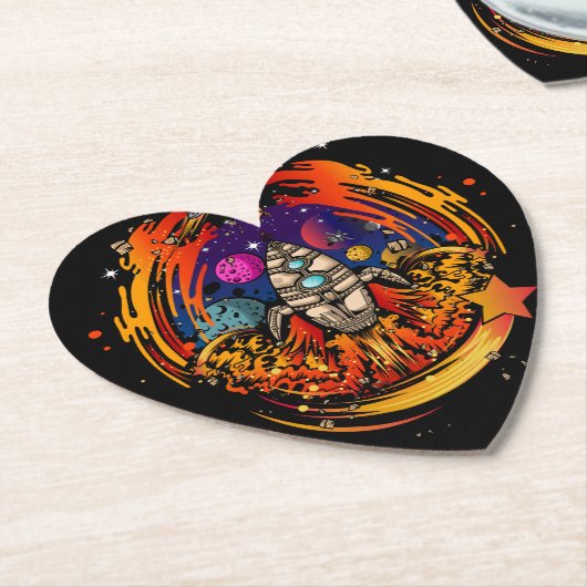 Explosion eines Raumschiffs Untersetzer (angewinkelt)