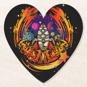 Explosion eines Raumschiffs Untersetzer