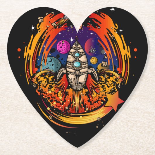 Explosion eines Raumschiffs Untersetzer (Vorderseite)