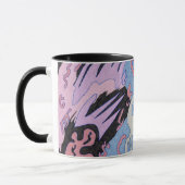 Explosion im Weltraum, Tasse Abstrakter Kunst (Links)