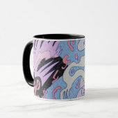 Explosion im Weltraum, Tasse Abstrakter Kunst (Vorderseite Links)