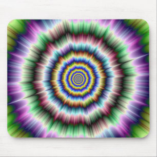 Explosion in grün und blau violetter Mousepad