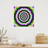 Explosion in violettem Grün- und blauem Poster (Küche)