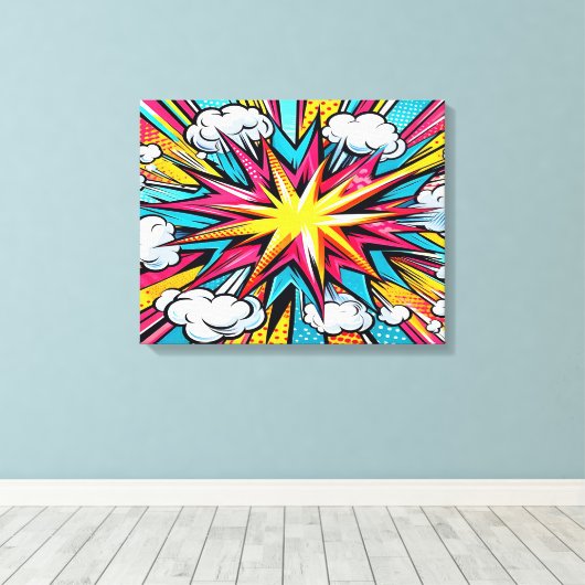 Explosion Leinwanddruck (Insitu (Holzboden))