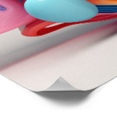 Explosion pastellfarbener Formen Poster (Ecke)