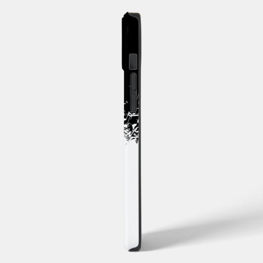 Explosion schwarz-weißer Musik Case-Mate iPhone Hülle (Rückseite / Links)