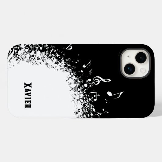 Explosion schwarz-weißer Musik Case-Mate iPhone Hülle (Rückseite (Horizontal))