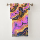 Explosion von Lava Pot Lotus Mandala Badhandtuch Set (Insitu)