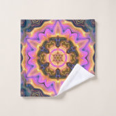 Explosion von Lava Pot Lotus Mandala Badhandtuch Set (Waschlappen)