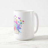 Explosion von Schmetterlingen Kaffeetasse (VorderseiteRechts)