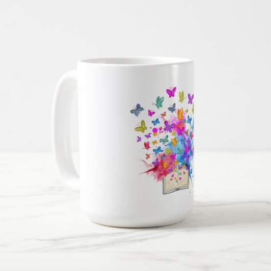 Explosion von Schmetterlingen Kaffeetasse (Vorderseite Links)