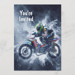Explosionen von Motorrädern Einladung