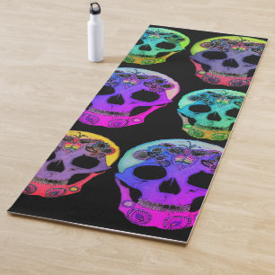 Explosions-Bunte-Totenkopf-Yoga-Matte Yogamatte