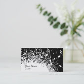 Explosionsdesign für Schwarzweiß-Musik Visitenkarte (Stehend Vorderseite)