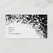Explosionsdesign für Schwarzweiß-Musik Visitenkarte (Rückseite)