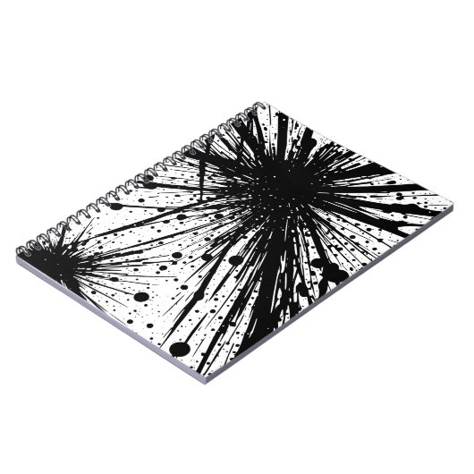 Explosionsfähiges Spritzer-Notebook Notizblock (Linke Seite)