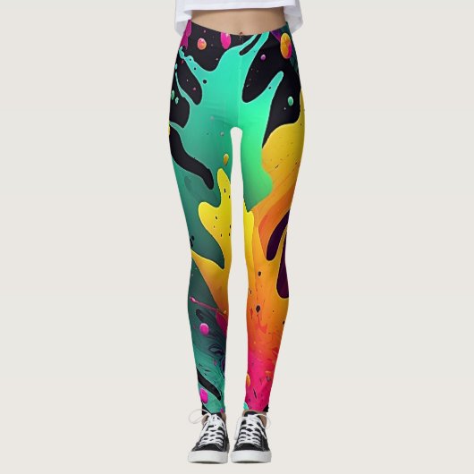 Explosionsfarbe Leggings (Vorderseite)