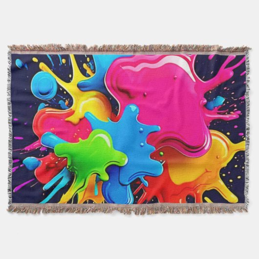Explosionsfarbige Splash-Kunst Decke (Vorderseite)