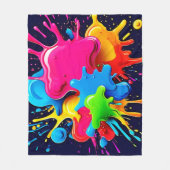 Explosionsfarbige Splash-Kunst Fleecedecke (Vorderseite)