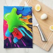 Explosionsfarbige Splash-Kunst Geschirrtuch (Viertel Falte)