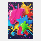 Explosionsfarbige Splash-Kunst Geschirrtuch (Vertikal)