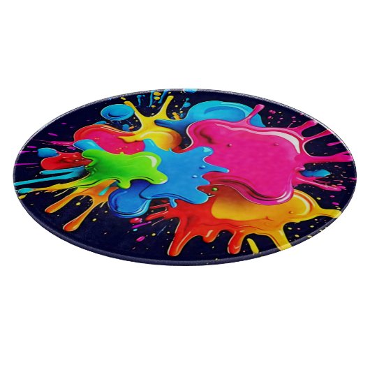 Explosionsfarbige Splash-Kunst Schneidebrett (Ecke)
