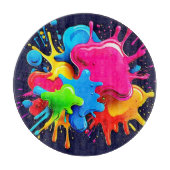 Explosionsfarbige Splash-Kunst Schneidebrett (Vorderseite)