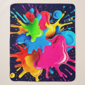 Explosionsfarbige Splash-Kunst Sherpadecke (Vorderseite)