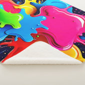 Explosionsfarbige Splash-Kunst Sherpadecke (3/4)