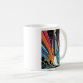 Explosionsgefährliches Retro-Raketenstartprogramm Kaffeetasse (VorderseiteRechts)