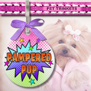 Explosionsgefärbter Pup Pink Green Lila Haustiermarke