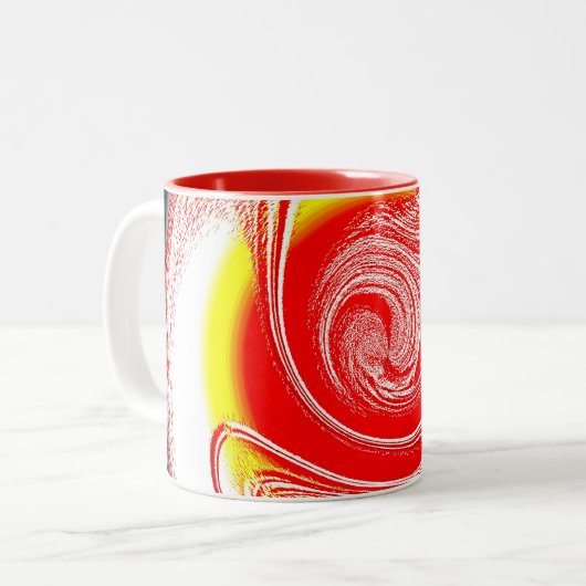Explosionsstar Zweifarbige Tasse (Vorderseite Links)