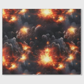 Explosionssteine in Weltraumumschlagpapier Geschenkpapier (Flach)