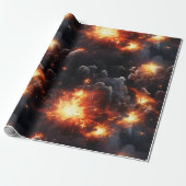 Explosionssteine in Weltraumumschlagpapier Geschenkpapier (Ungerollt)