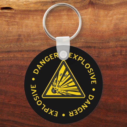 Explosionswarnender Schlüsselanhänger (Vorderseite)