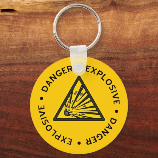 Explosionswarnender Schlüsselanhänger (Vorderseite)