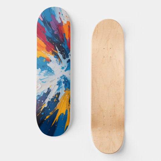 Explosive Abstrakte Skateboarddecke - lebhafte Far Skateboard (Vorderseite)