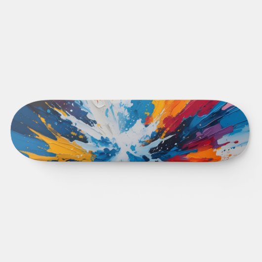 Explosive Abstrakte Skateboarddecke - lebhafte Far Skateboard (Horizontal)